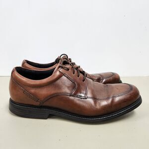 Rockport Mens Charles Road Apron Toe Oxford Shoe Size 9.5 Leather V82592